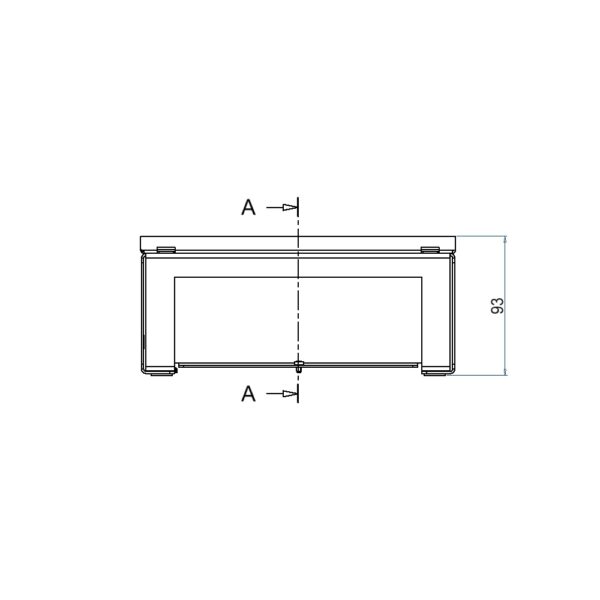 Produktbild UBD 212 163  -  Schwerlast-Unterflur-Bodendose UBD 210 inkl. belegtem Deckel aus Chromstahl, geschliffen, und 1 Bürstenauslass